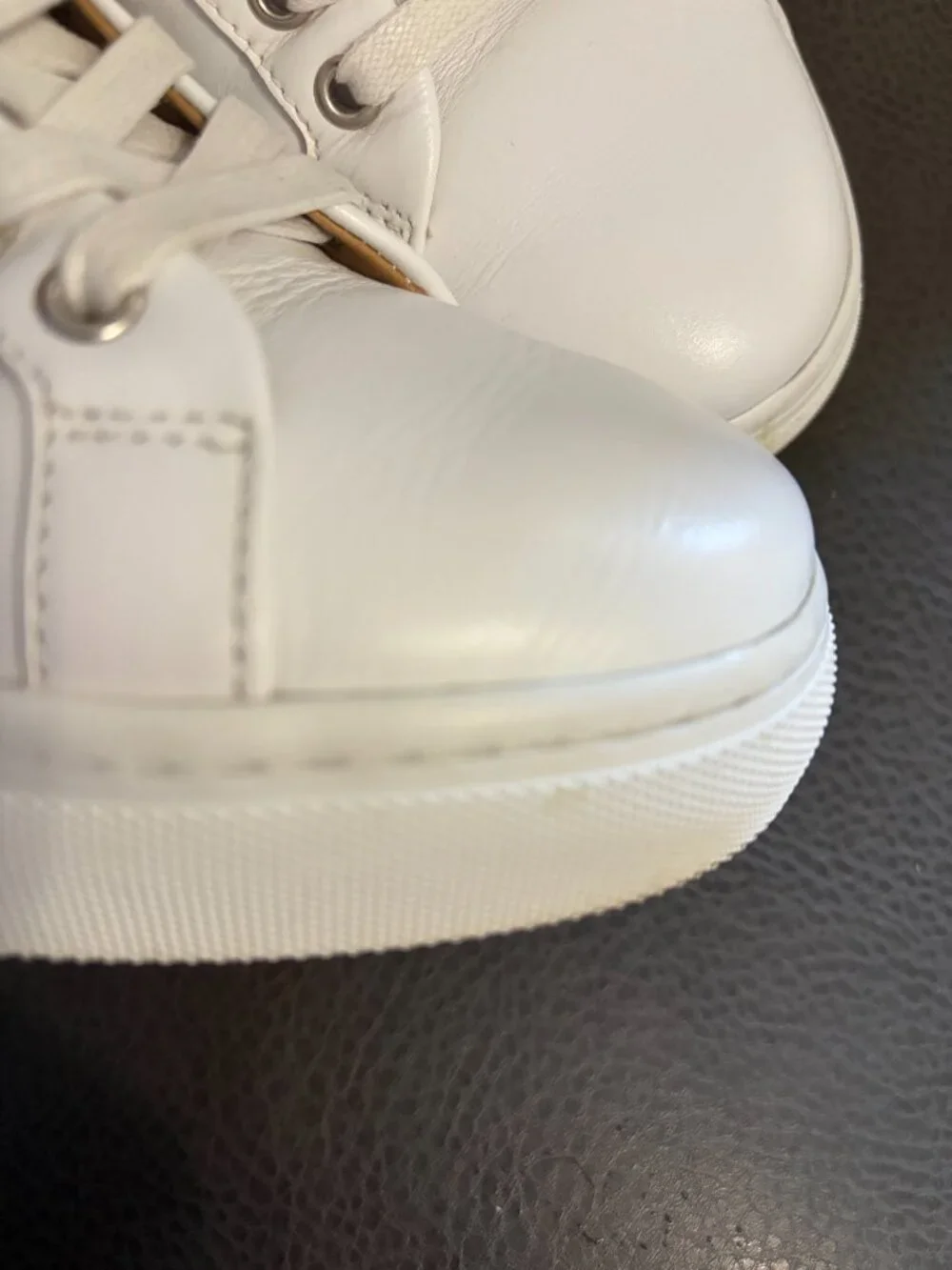 Women’s Thursday Boot Company Premier Low Top Sneakers – White Leather – Size 7.